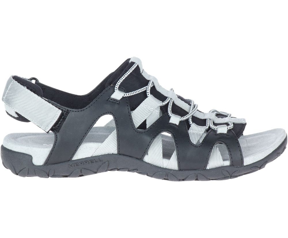 Sandalias Mujer - Merrell Terran Cage Backstrap - Blancas/Negras - YCRN-40795